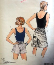 1702 KS LOOSE SHORTS LENGTHS,KNIT TANK TOP PATTERN XS-LG